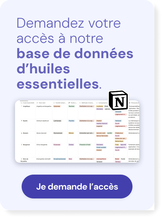 Accédez à notre base de données d'huiles essentielles en français